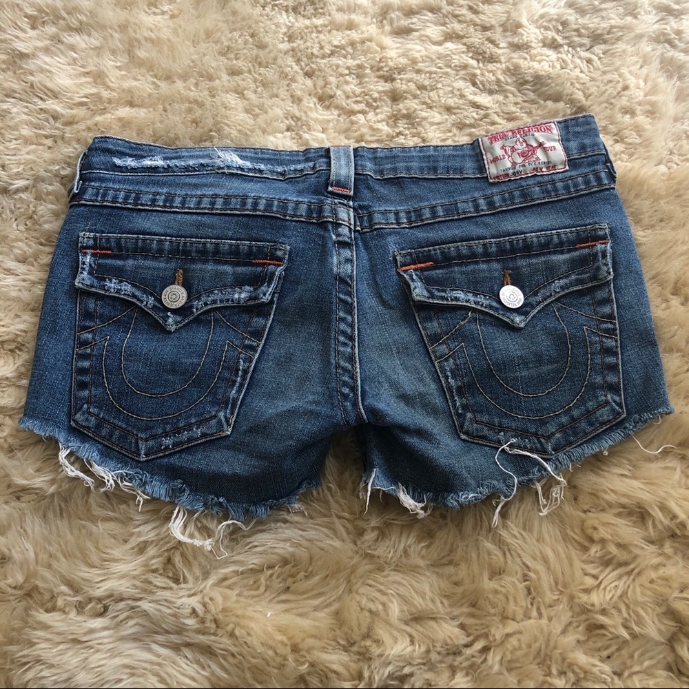 True Religion Cutoff Jean Shorts
